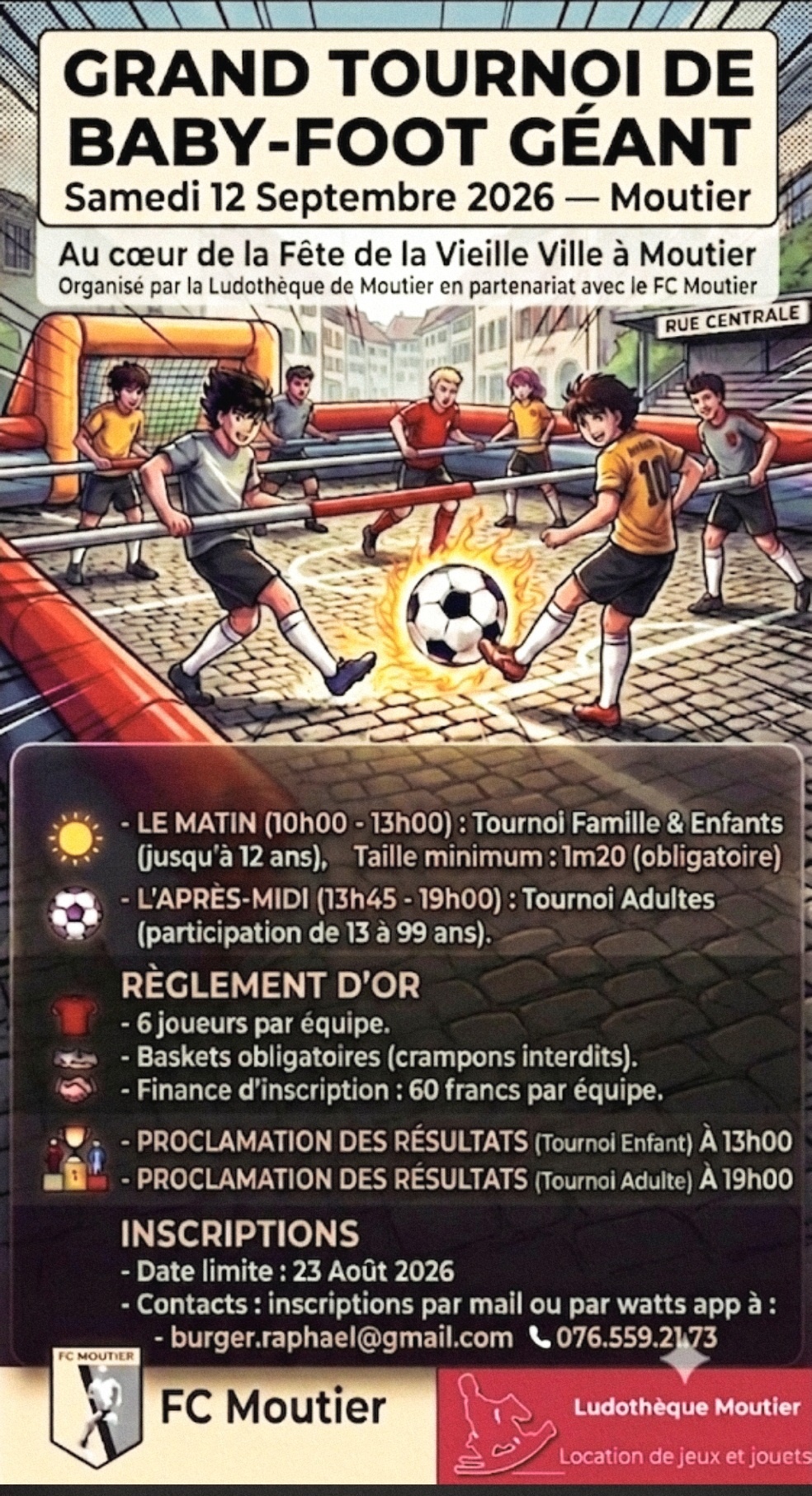 Tournoi de babyfoot géant humain